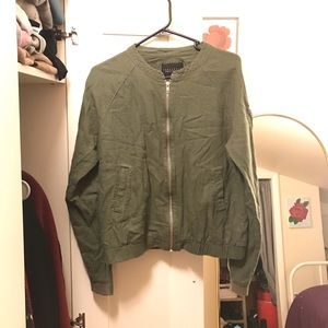 Sanctuary green khaki bomber, Size L